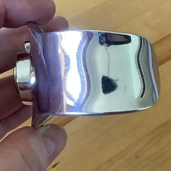 NWOT 𝅺sterling SILVER 925 GREEK DESIGN WIDE CUFF BRACELET NEW WITH TAG​​ - Picture 4 of 12